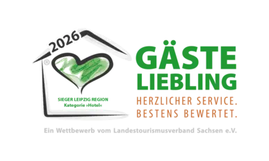 Logo Gästeliebling 2026 Auszeichnung Sieger Leipzig Region
