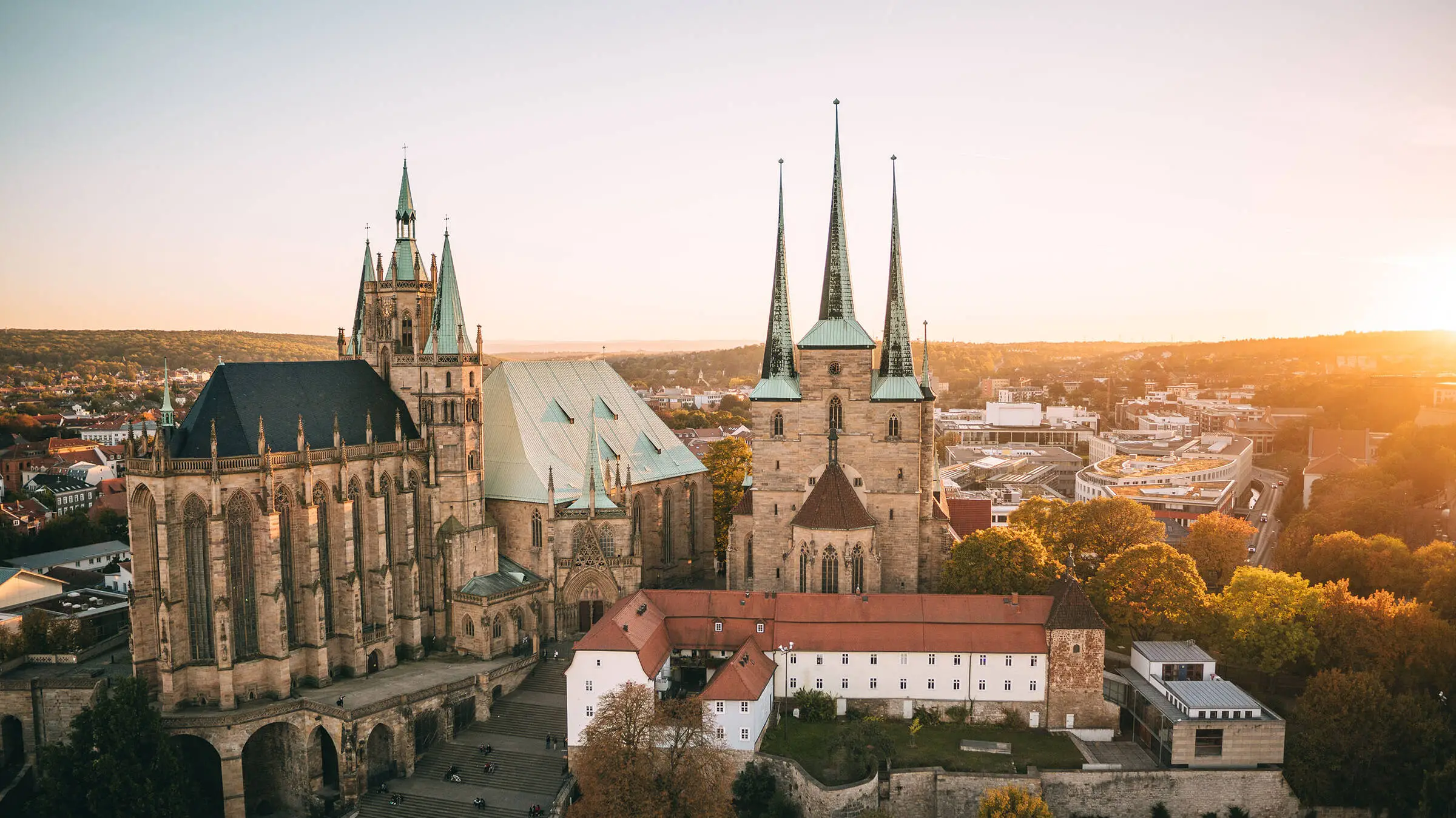 Erfurter Dom von oben.