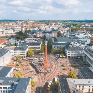 Blick auf den langen Ludwig von oben