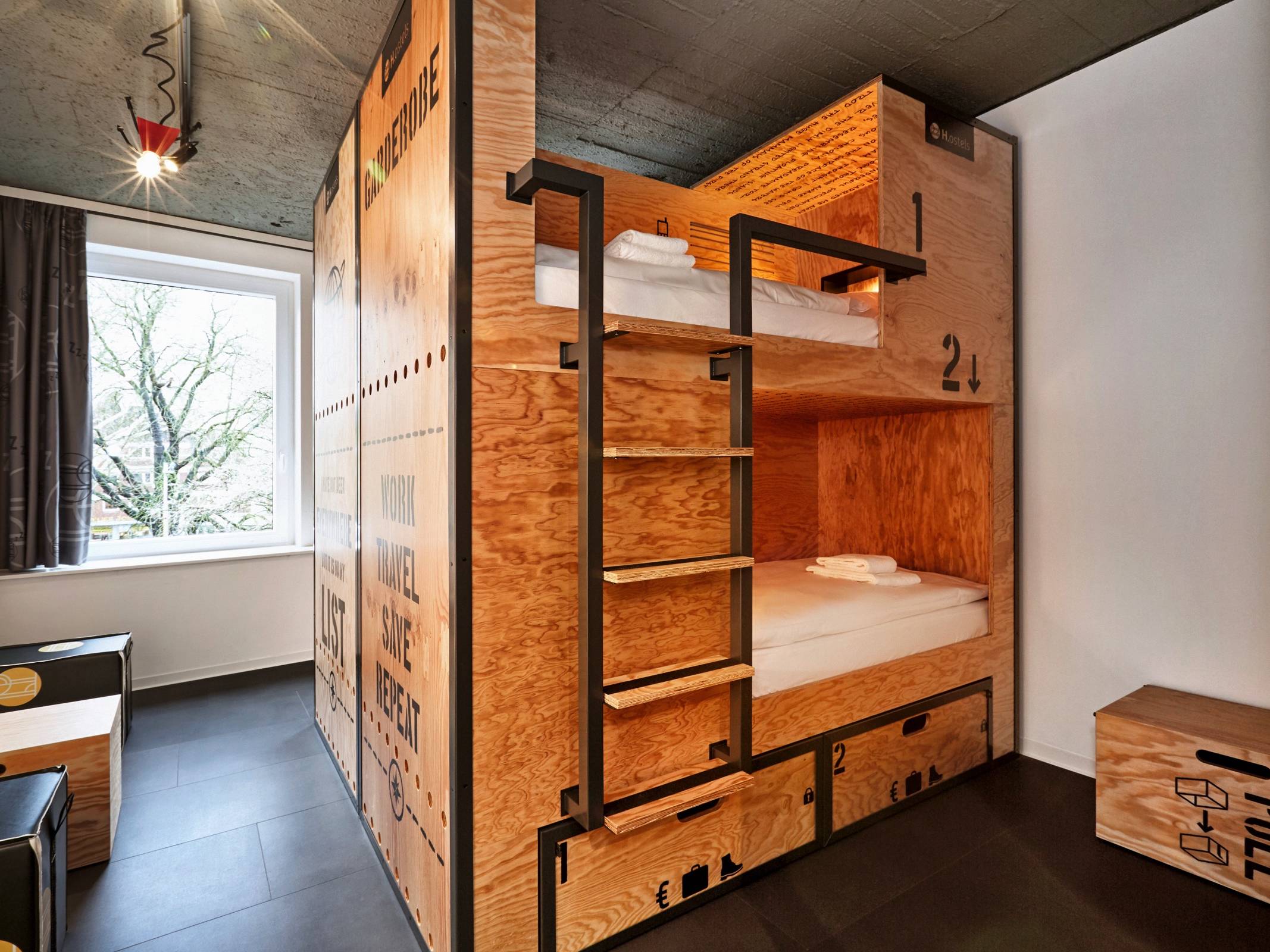 Chambre claire de l‘hôtel H.ostel Münster Chambre claire de l‘hôtel H.ostel Münster
