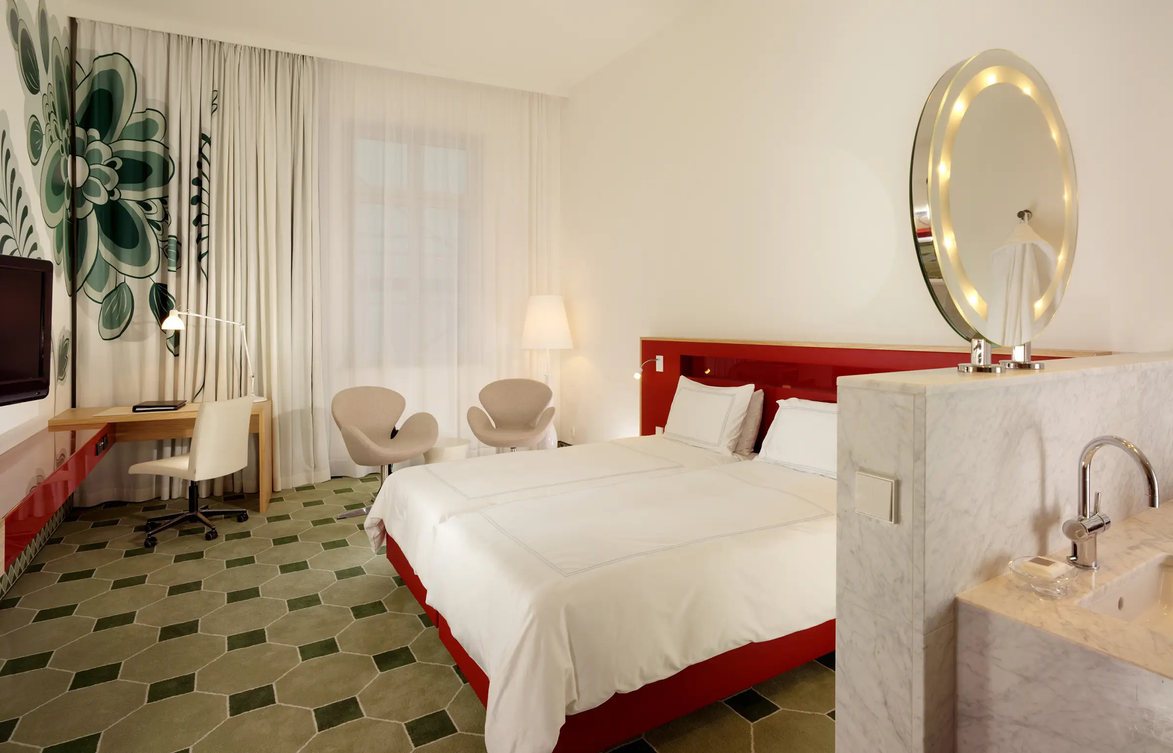 Chambre spacieuse de l‘hôtel Hyperion Hotel Dresden - site internet officiel