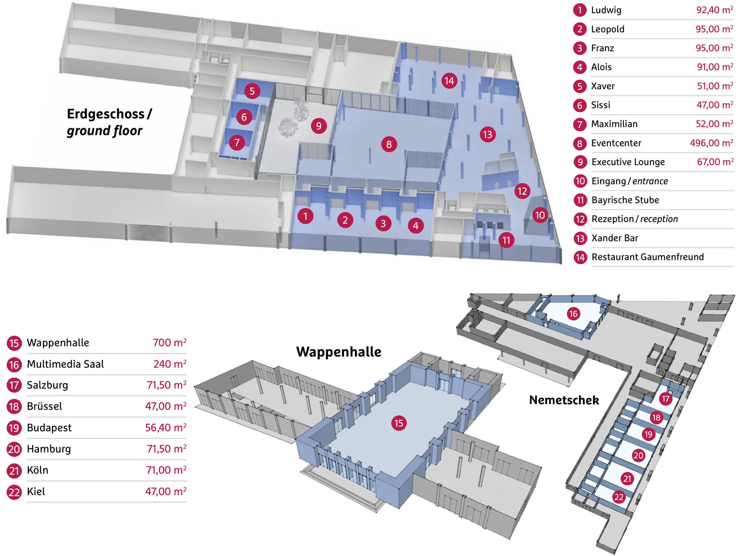 Location plan of the premises for meetings at the H4 Hotel München Messe - Official website Location plan of the premises for meetings at the H4 Hotel München Messe - Official website