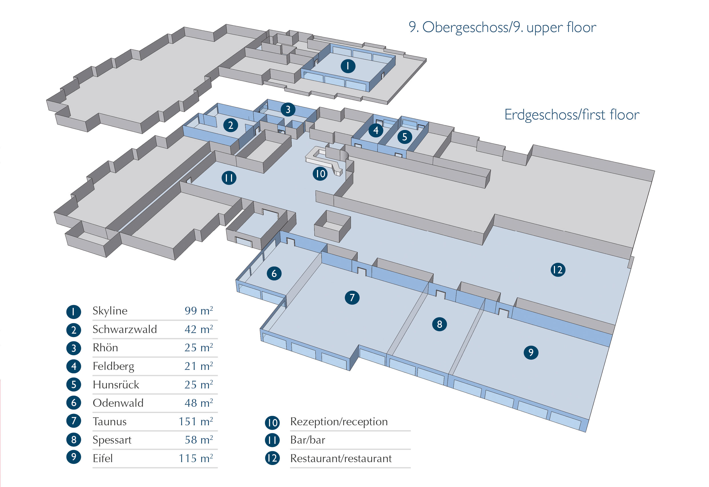 Location plan of the premises for meetings at the H4 Hotel Frankfurt Messe - Official website Location plan of the premises for meetings at the H4 Hotel Frankfurt Messe - Official website