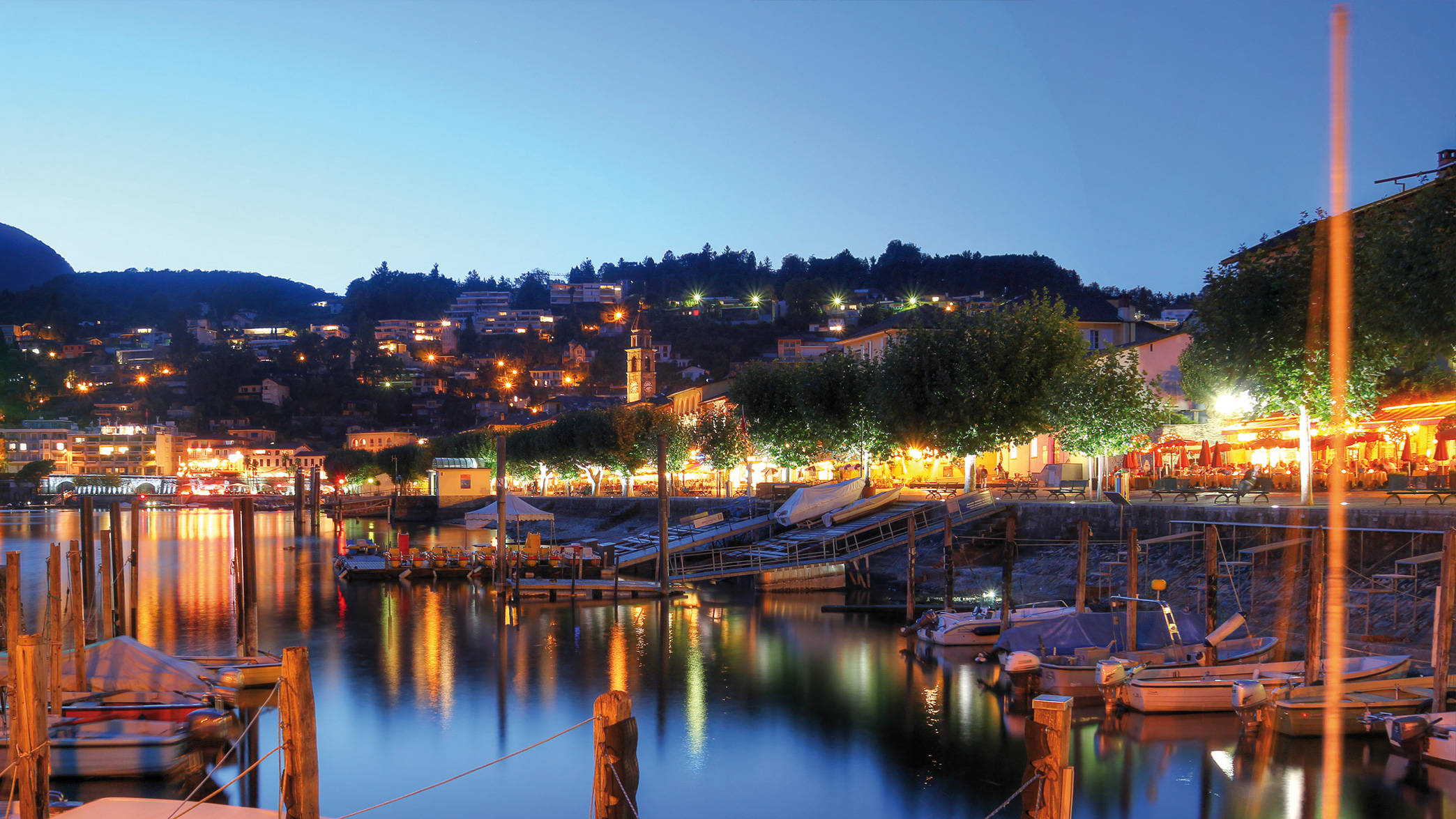 Lago Maggiore am Abend - H-Hotels in Locarno - Offizielle Webseite Lago Maggiore am Abend - H-Hotels in Locarno - Offizielle Webseite