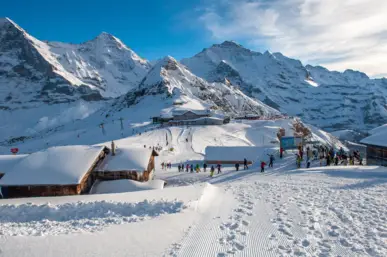 Ski slope in Engelberg.