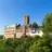 Vista del castillo de Wartburg, rodeado de bosques.