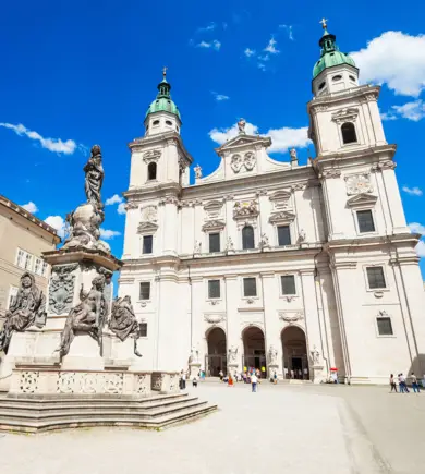 Fountain in front of Salzburg Cathedral