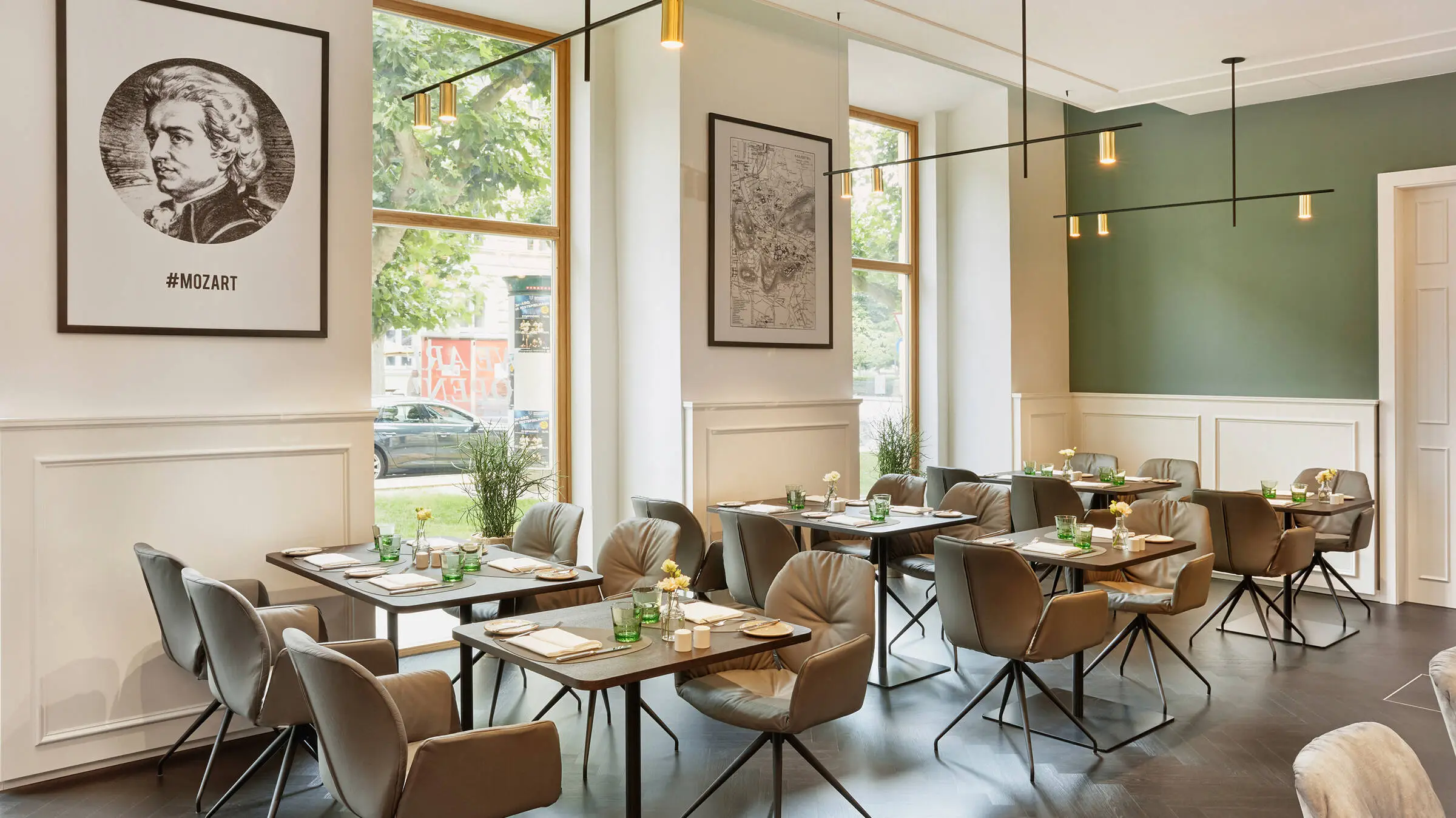 Gaumenfreund restaurant at the Hyperion Hotel Salzburg.