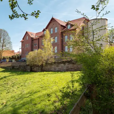 Außenansicht vom Hotel Brunnenhaus Schloss Ladau