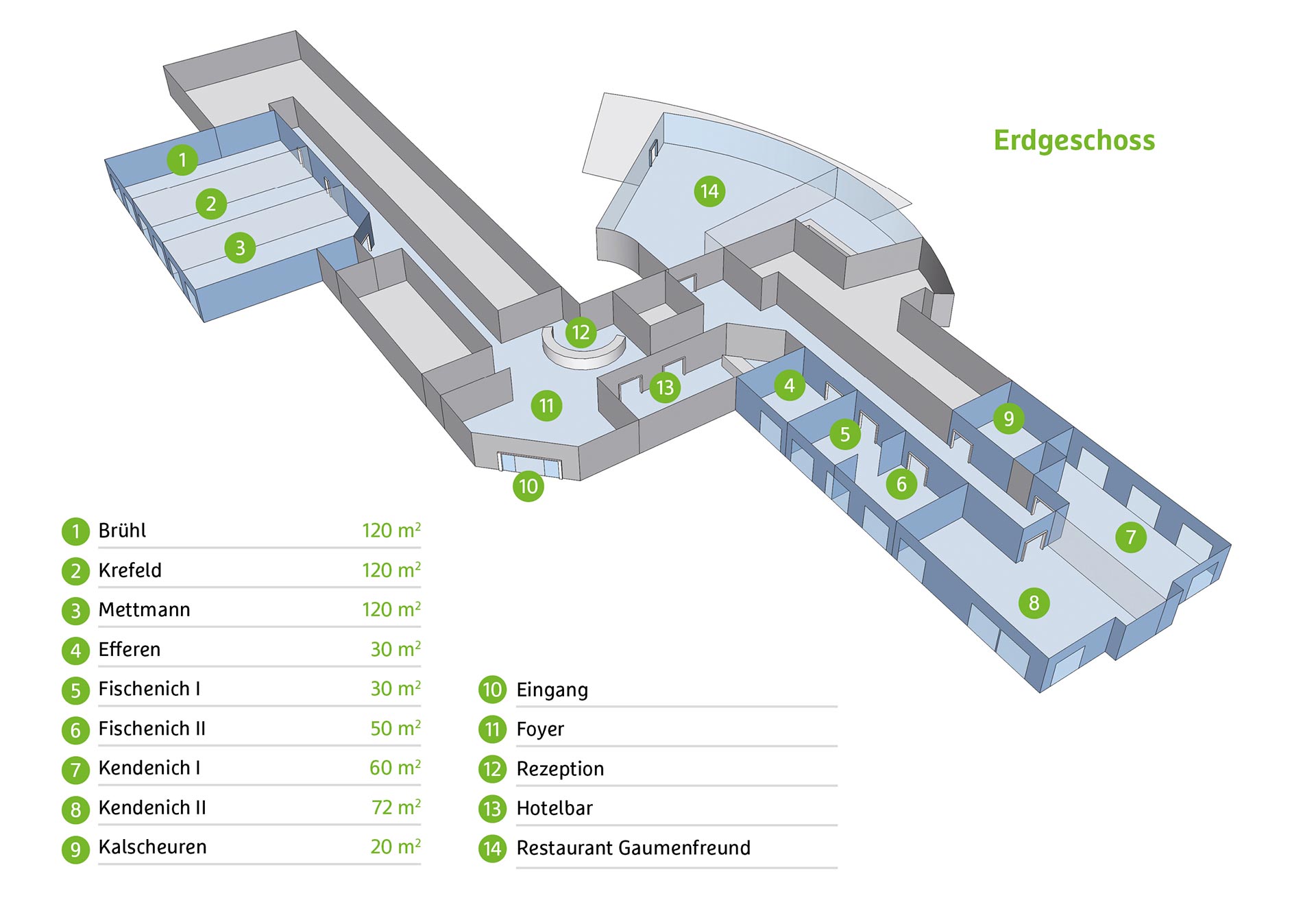 Lageplan der Räumlichkeiten für Seminare, Tagungen und Konferenzen im H+ Hotel Köln Hürth - Offizielle Webseite Lageplan der Räumlichkeiten für Seminare, Tagungen und Konferenzen im H+ Hotel Köln Hürth - Offizielle Webseite