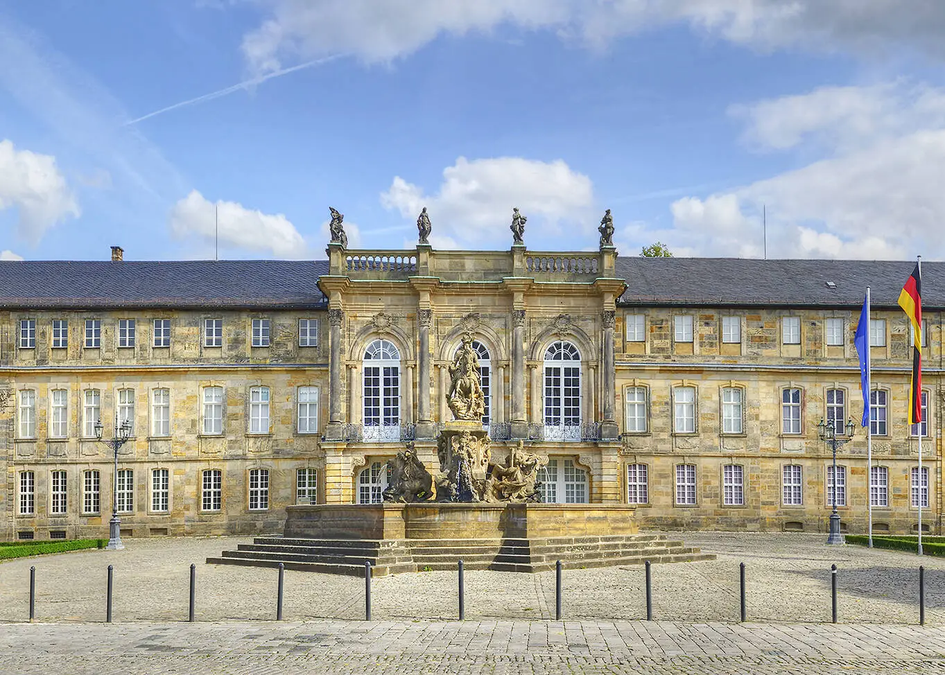 View of the New Palace in Bayreuth