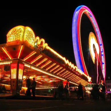 Basel autumn fair with Ferris wheel