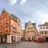 Altstadt von Mainz mit Fachwerkhäusern.