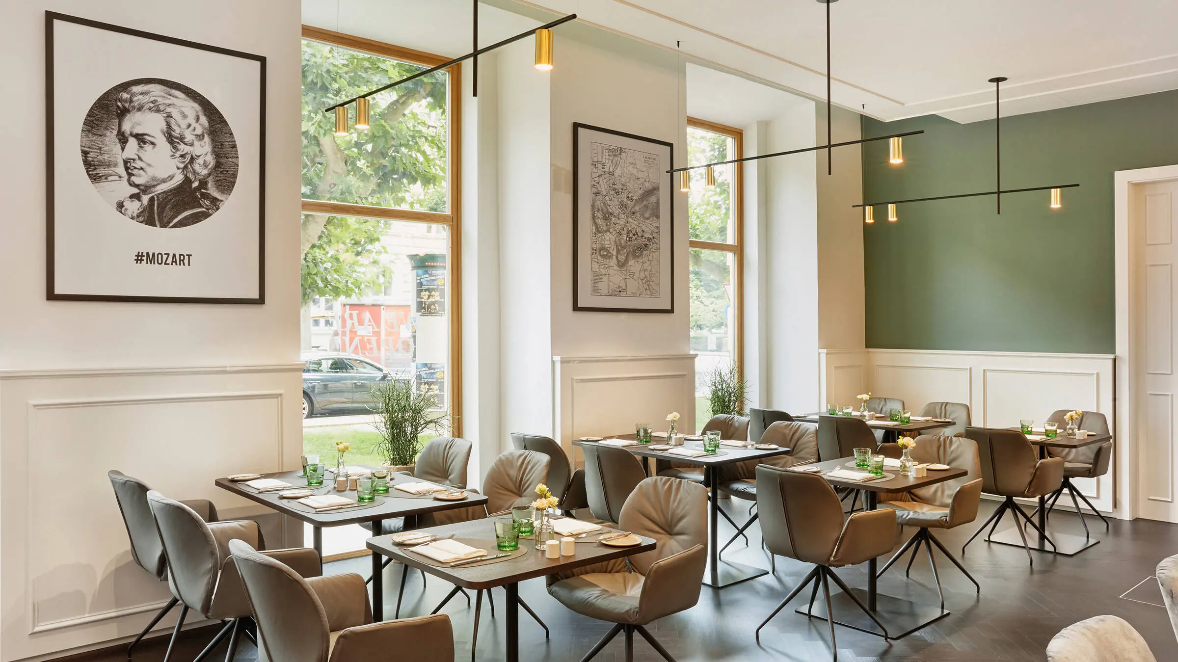 Restaurante Gaumenfreund en el Hyperion Hotel Salzburg.