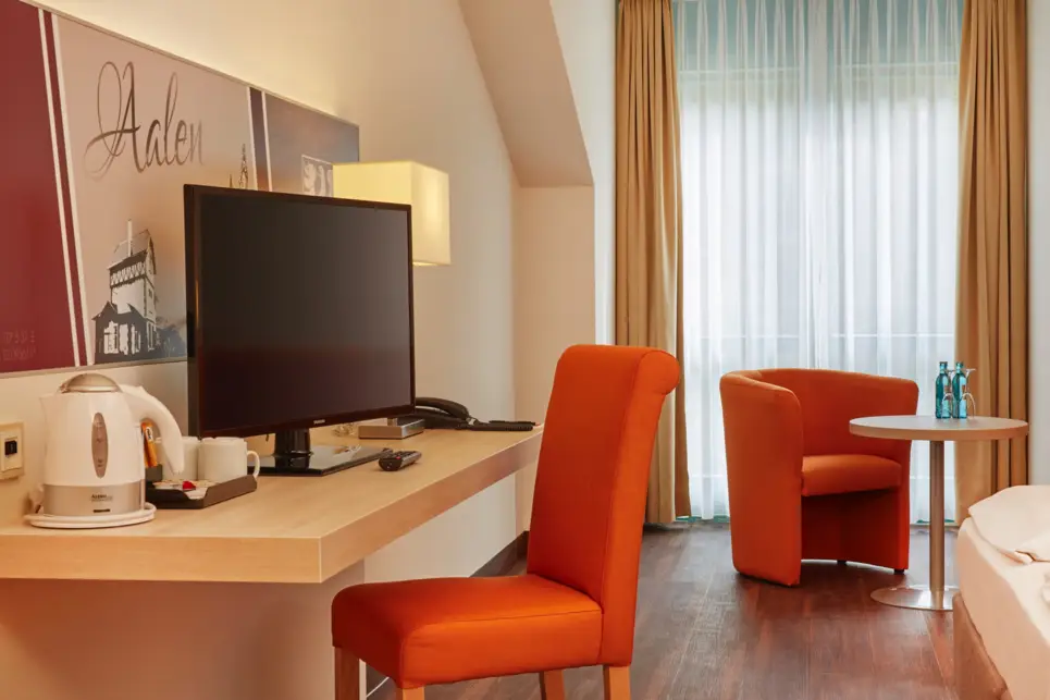 Aperçu de l‘une des chambres de l‘hôtel H+ Hotel Limes Thermen Aalen - site internet officiel