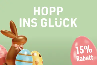 Osterdealbild mit Hasen und Eiern