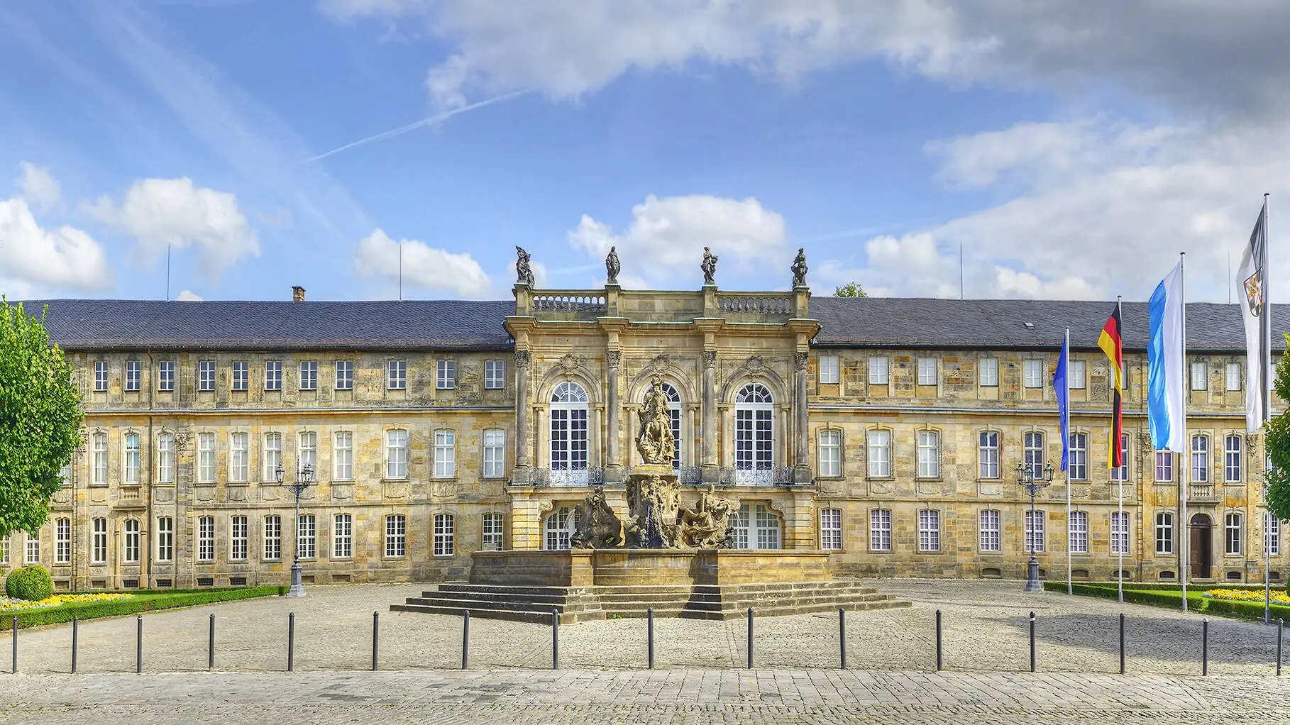 View of the New Palace in Bayreuth