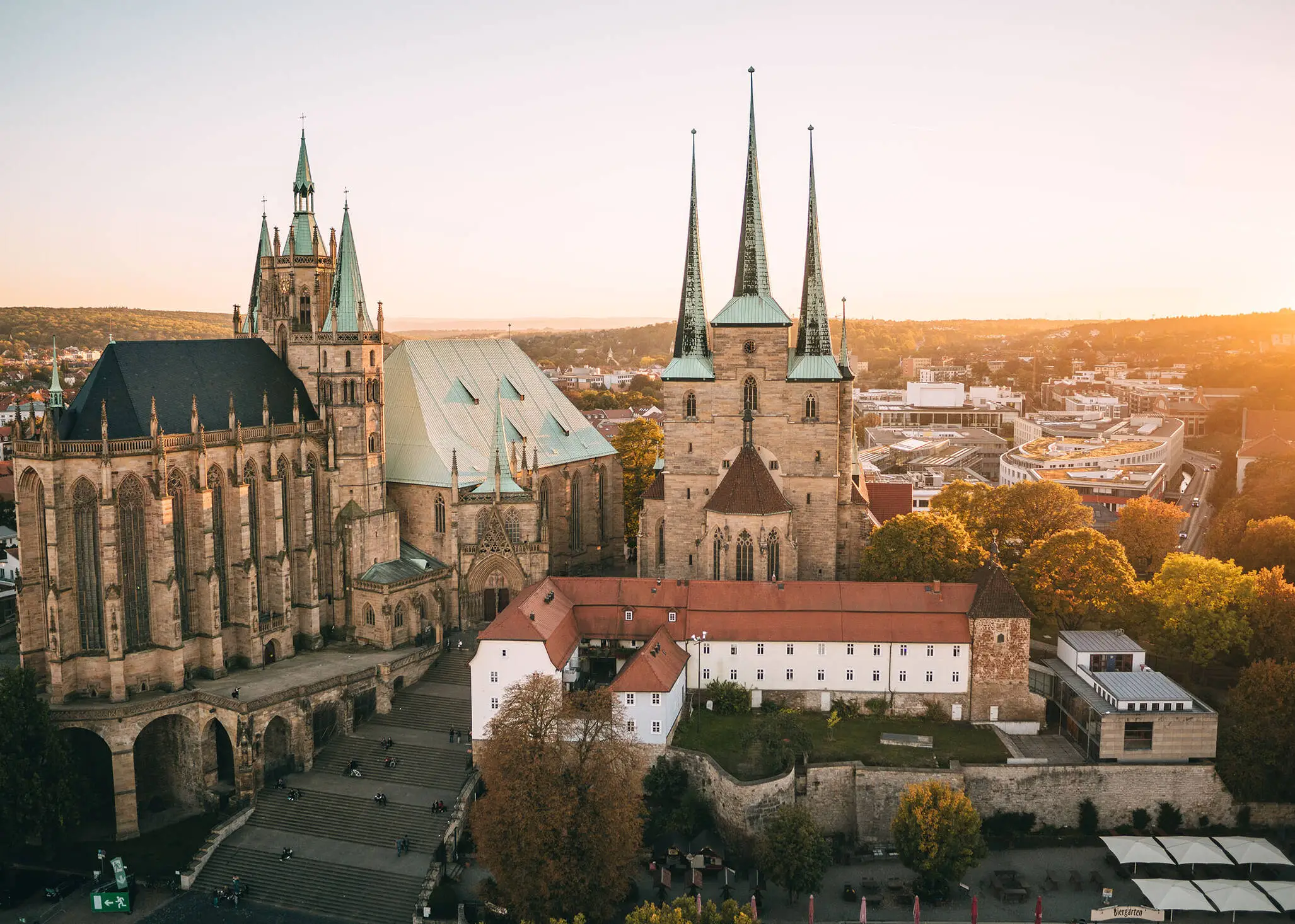Erfurter Dom von oben.