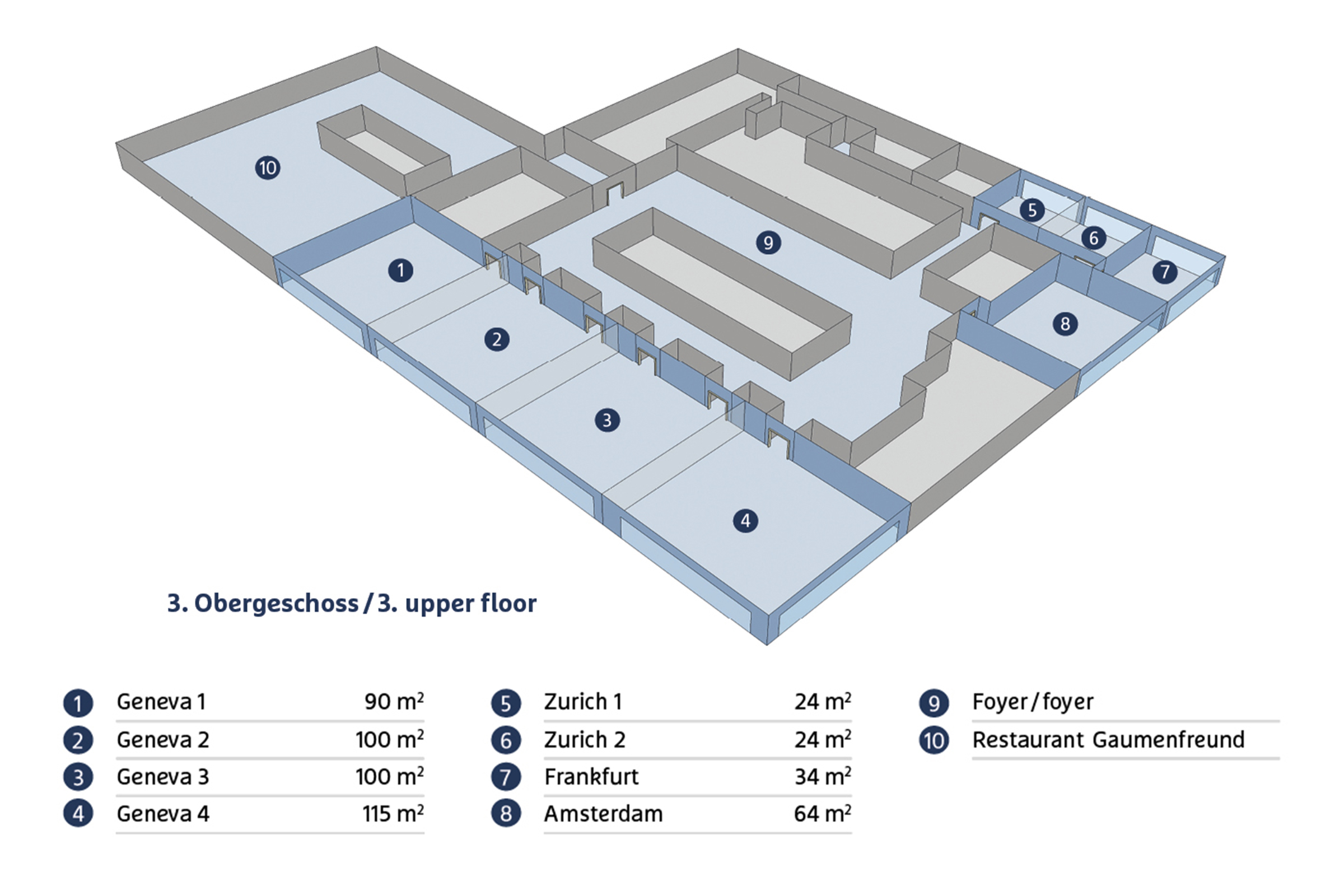 Lageplan der Seminarräume und Tagungsräume des Hyperion Hotel Basel - Offizielle Webseite Lageplan der Seminarräume und Tagungsräume des Hyperion Hotel Basel - Offizielle Webseite