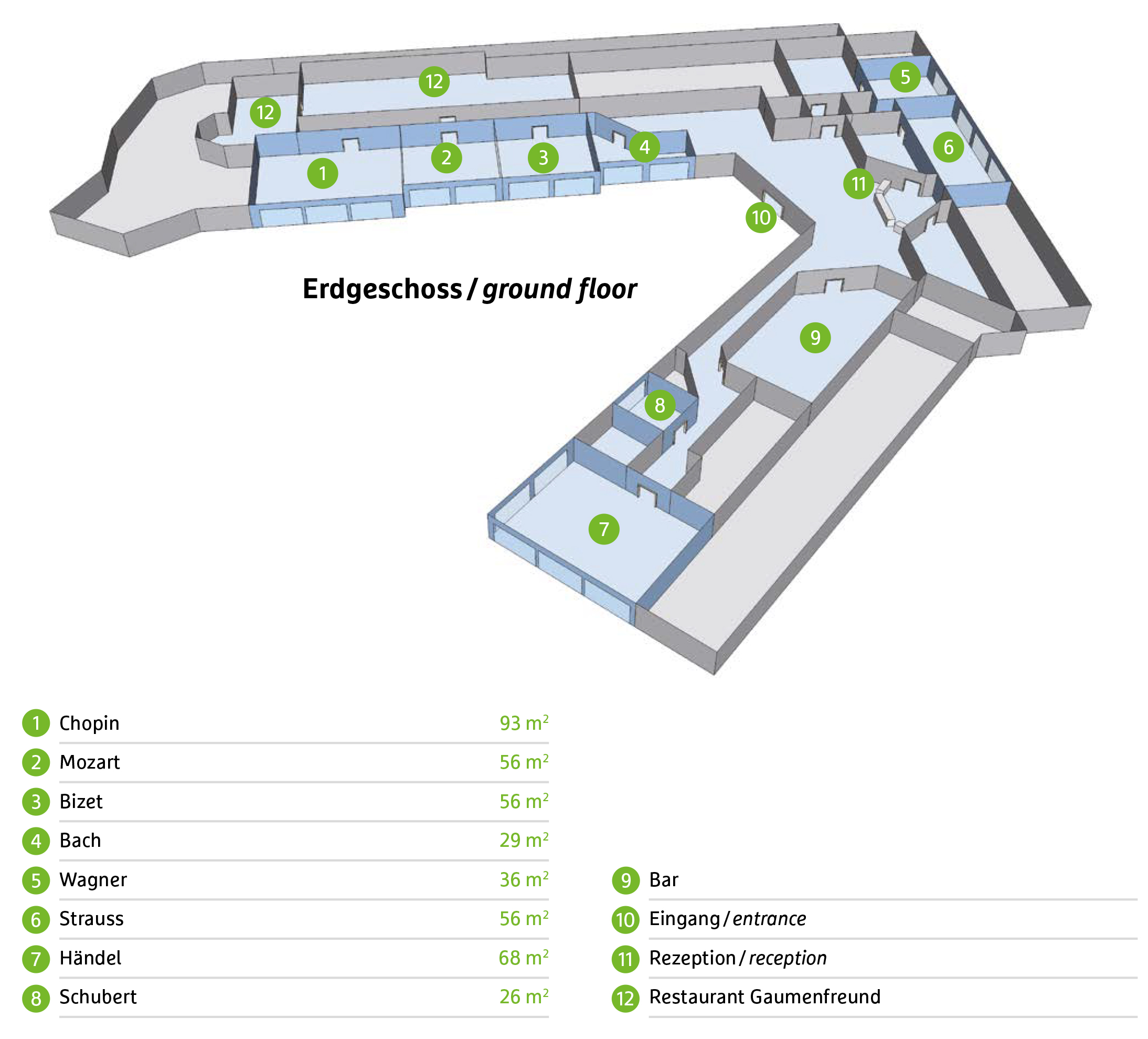 Lageplan der Räumlichkeiten für Seminare, Tagungen und Konferenzen im H+ Hotel Stuttgart Herrenberg - Offizielle Webseite Lageplan der Räumlichkeiten für Seminare, Tagungen und Konferenzen im H+ Hotel Stuttgart Herrenberg - Offizielle Webseite