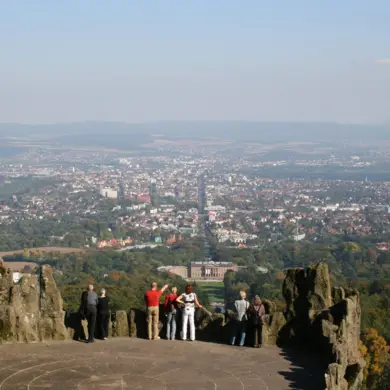 Uitzicht op Kassel vanaf Bergpark Wilhelmshöhe