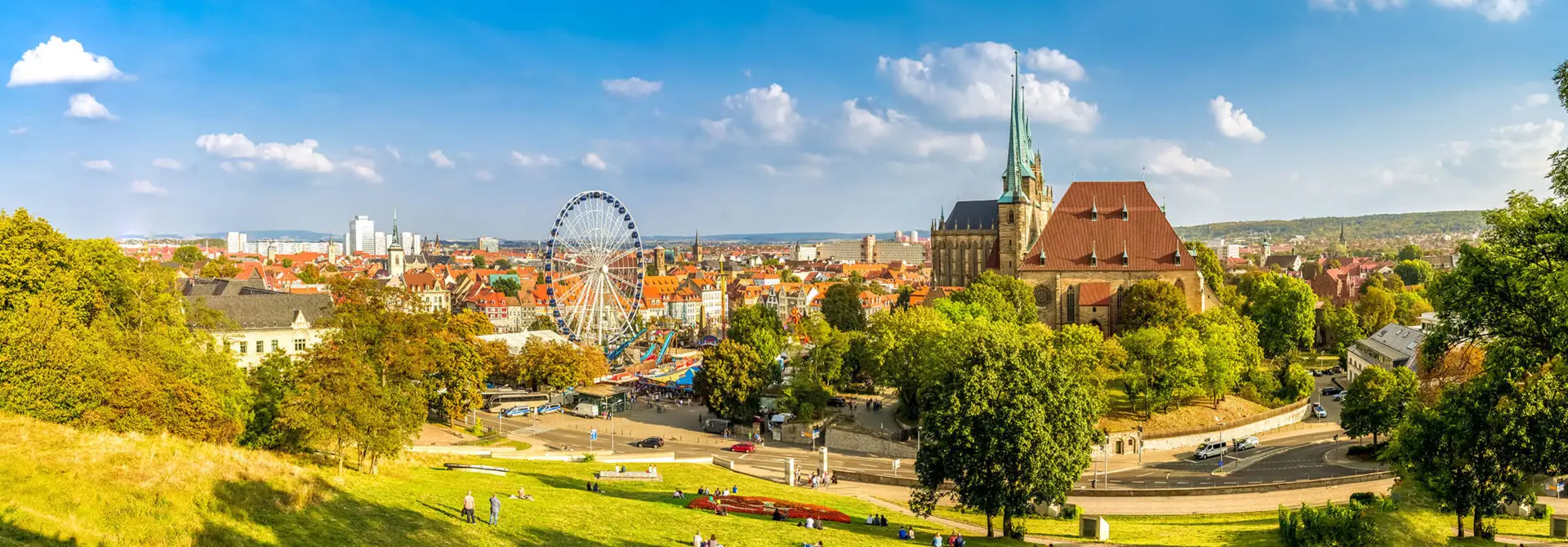Blick über Erfurt vom Pertersberg